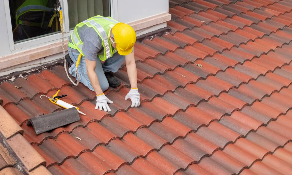 An image showing a team installing a roof in New Jersey.