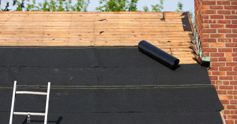 An image showing a new roof being installed on a house in Staten Island.