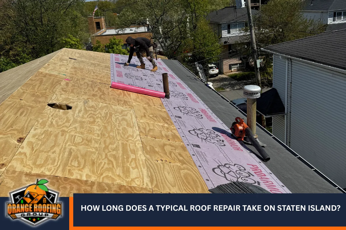 How long does a typical roof repair take on Staten Island?
