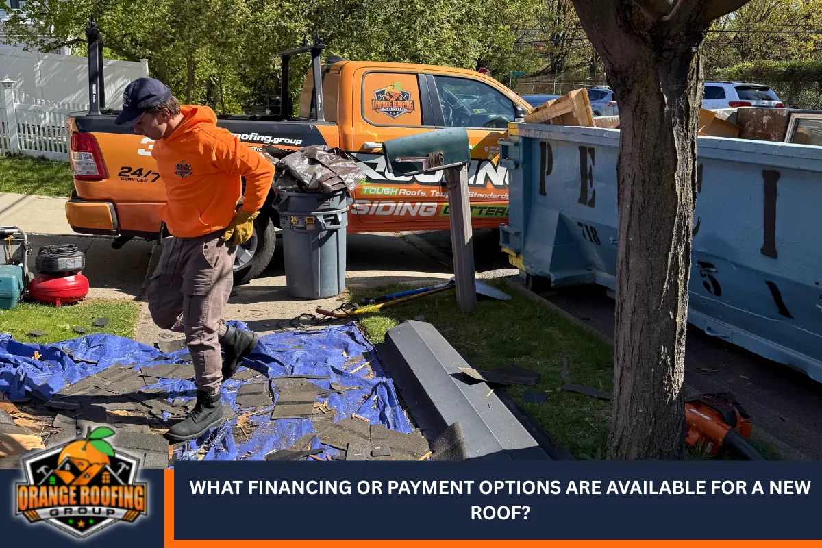 What financing or payment options are available for a new roof?